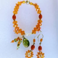 Bracelet and earrings